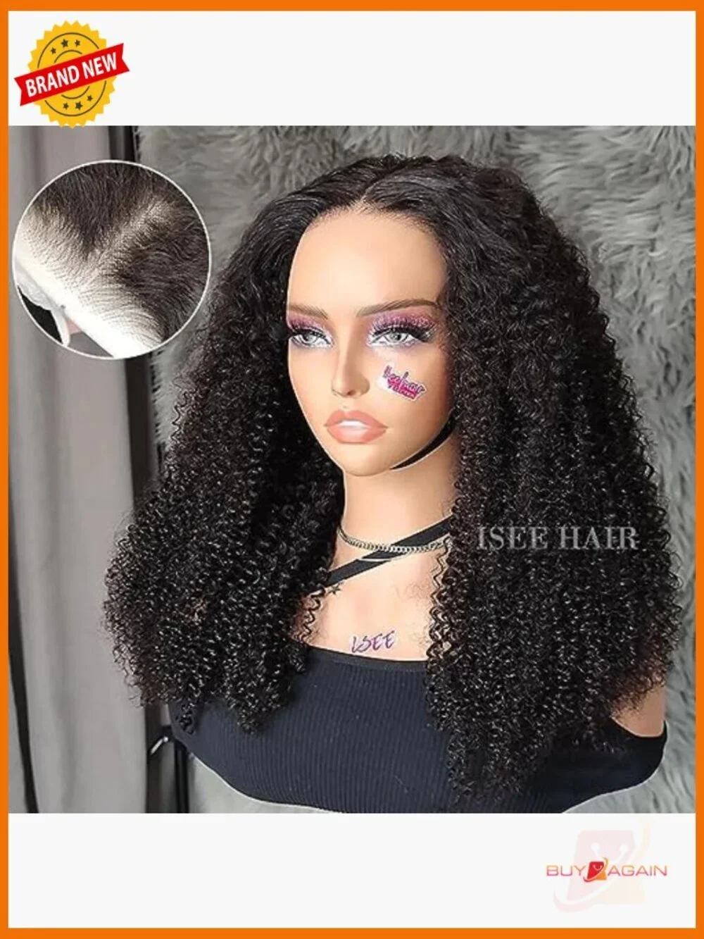 Glueless Wig Kinky Curly Lace Front Human Hair 7x5 HD Lace Pre Cut 20 Inch